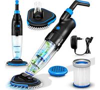 tillvex Limpiafondos Eléctrico de Piscina | Set Aspirador de Fondo Automático sin Mango Telescópico | Aspiradora Inalámbrica de Limpieza con Filtro y 2 Velocidades