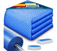 tillvex® Lona Solar para Piscina de 400 µm, Rectangular, 800 x 400 cm, lámina Solar térmica, se Puede Cortar, Cubierta Solar, Cubierta Solar para Piscina para Calentar el Agua
