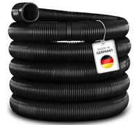 tillvex Manguera Flexible Solar de Piscina 32-38 mm para Bombas, Depuradoras y Cloradores (Negro, 30m / 32mm)