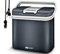 tillvex Nevera portátil eléctrica de 24 litros | Mini Nevera portátil de 230 V y 12 V para vehículos Coches Camping | Enfría y calienta | Modo ecológico (Gris)