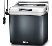 tillvex Nevera portátil eléctrica de 32 litros | Mini Nevera portátil de 230 V y 12 V para vehículos Coches Camping | Enfría y calienta | Modo ecológico (Gris)