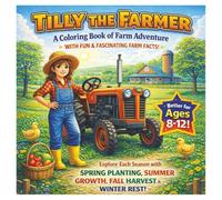Tilly The Farmer: A Coloring Book of Farm Adventure Story with Educational Fun Facts!: Follow Tilly Through Spring Planting, Summer Growth, Fall Harvest & Winter Rest! Perfect for Ages 8-12!