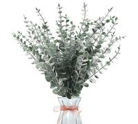 TILONKJ 30 Pcs Hojas de Eucalipto Artificiales Decoración Tallos,Eucalipto Artificiales, 38cm Eucaliptos Planta Natural,Eucaliptos Preservado para Decoración de Hogar Oficina Boda
