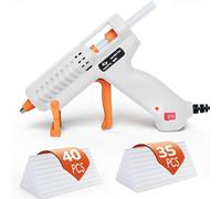 Tilswall Kit de pistola de pegamento caliente, 50W Precalentamiento rápido Mini Melt Gun con 75pcs barras de pegamento (130mm x 7mm), perfecto para la artesanía, bricolaje, arte, sellado, reparaciones