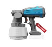 Tilswall Pistola Pintura Shark700 para Makita de 18V (sin batería), Azul | 90000RPM Motor Sin Escobillas, Depósito con Llenado Lateral 1300ML, 120 DIN-s Pistola de Pintura, para pintar paredes, techos