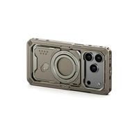 TILTA Funda Khronos para iPhone 17 Pro, Carcasa Compatible con iPhone 17 Pro con cordón para teléfono y Protector de Pantalla para Creadores de vídeo y videógrafos - Beige TK-IP17-PFC-BG