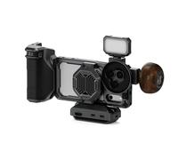 TILTA Khronos iPhone 17 Pro Case Ultimate Kit, jaula para teléfono compatible con iPhone 17 Pro con mango Focus PD, sistema de refrigeración y mango circular de madera - Gris espacial TK-IP17-PB-SG