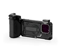 TILTA Khronos - Jaula para teléfono compatible con iPhone 16 Pro con mango Focus PD, bandeja de filtro de liberación rápida y kit de mano de filtro magnético FSND, negro TK-IP16-PA-B