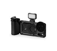 TILTA Khronos - Kit de funda para iPhone 17 Pro Max, funda para teléfono compatible con iPhone 17 Pro con mango Focus PD, polarizador magnético y panel LED, color negro TK-IP17-PMA-B