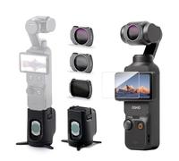 Tilta Kit Luz y Sombra para dji Osmo Pocket 3/4, ND Variable ND2-32, Black Mist 1/4 Filtro, CPL magnético Filtro, Expansor filtros con Patas trípode Ocultas, Protector AR, TA-T96-C