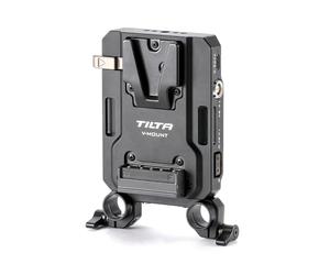 TILTA Mini PD V Mount - Placa de batería con Adaptador de Doble Varilla y roscas de 1/10.2 cm-20 y M4 - Negro TA-BTP4-V-B