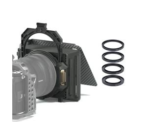 Tilta Mirage Matte Box Caja Mate Marco de Filtro Circular de 95 mm para cámaras DSLR sin Espejo, con Anillo Adaptador de Lente de 67mm/72mm/77 mm/82 mm MB-T16