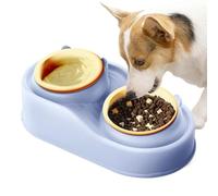 Tilted Cat Food Bowls, 15 Degree Tilted Pet Bowls, Raised Pet Puppy Bowls, Anti Vomiting Pet Dishes, Tilted Ceramic Dog Food Bowls with Anti Vomiting Design for Small Medium Large Dogs and Cats