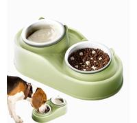 Tilted Cat Food Bowls, 15 Degree Tilted Pet Bowls, Raised Pet Puppy Bowls, Anti Vomiting Pet Dishes, Tilted Ceramic Dog Food Bowls with Anti Vomiting Design for Small Medium Large Dogs and Cats