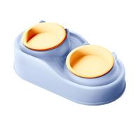 Tilted Cat Food Bowls, 15° Raised Ceramic Double Dishes, Anti-Vomiting Pet, 2-Piece Set For Small, Medium, Large Dogs and Cats, Ergonomic Design For Comfortable Feeding, Stylish