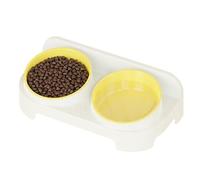 Tilted Elevated Cat Dog Bowls, Non Slip Water Food Feeder Dish for Kittens, Puppies, Small, Medium, Large Pets, Indoor or Outdoor Feeding at Home, Balcony, or Living Room, Prom