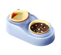 Tilted Feeding Bowls, Anti Vomiting Pet Bowl, Anti Vomiting Dog Bowl, 40x21x12 cm, Tilted Non-Slip Double Pet Bowls with Anti Vomiting Features for Small, Medium, and Large Size Dogs and Cats