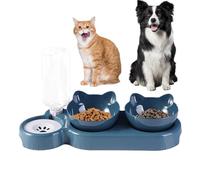 Tilted Pet Feeding Bowls - Plato ergonómico para Alimentos para Mascotas de 15 ° | de hidratación automática con dispensador de Agua de 500 ml, alimento Moderno para Mascotas y Perros