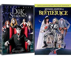 Tim Burton Beetlejuice DVD & Dark Shadows Johnny Depp Tim Burton Fantasy Action Bundle Double Feature set