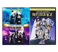 Tim Burton Beetlejuice Movie DVD & The Addams Family 2 / Values Weird Fantasy 3 Movie Bundle Fun set IT'S SHOWTIME!