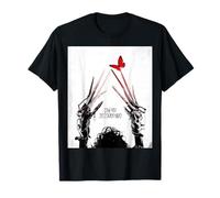 Tim Burton's Edward Scissorhands Red Butterfly Movie Poster Camiseta