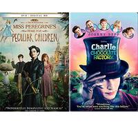 Tim Burton's Wonky Kids Movie Night Pack: Miss Peregrine's Home For Peculiar Children & Charlie and the Chocolate Factory (2 DVD Bundle)