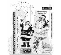 Tim Holtz Cling Stamps 7"X8.5"-Jolly Holiday CMS-LG-474