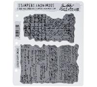 Tim Holtz Cling Stamps 7"X8.5"-Ledger Script