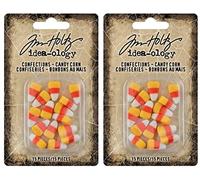 Tim Holtz Idea-Ology 2022 Confecciones - Maíz decorativo de caramelo - Paquete de dos paquetes