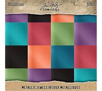 Tim Holtz Idea-ology Kraft-Stock Metallic Jewels Paperie, Papel, Multicolor, Large