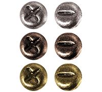 Tim Holtz Idea-ology Mini cierres de metal, 99 por paquete, 1/4 pulgadas, acabados antiguos, TH92790