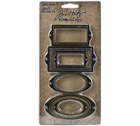 Tim Holtz idea-ology Ventajas Idea-OLOGÍA, Metal, Marcos de Etiquetas, talla única