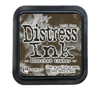 Tim Holtz Ranger Distress-Almohadilla de tinta, diseño de madera quemada, 3 x 3 inch