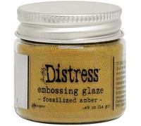 Tim Holtz - Ranger Ranger Tim Holtz Esmalte para repujado Distress-Ámbar fosilizado CRISTAL EMBOSSIL AMB, talla única