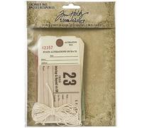 Tim Holtz Salvaged Tags Etiquetas vendidas IDEA-0 25/PKG, talla única