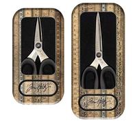 Tim Holtz Tijeras de mercería - Paquete de dos pares de tijeras de corte de agarre suave, 5 y 6 pulgadas