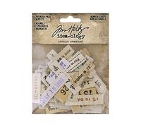 Tim Holtz Tiras numéricas de Ephemera Snippets Manualidades de Papel, Multicolor