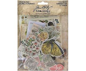 Tim Holtz Ventajas Ephemera Pack Idea-O FIELDNOTES, Cartulina, Notas de Campo, Talla única