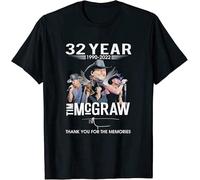 Tim McGraw 32 Years 1990 2022 Thank You for The Memories Signature - Camiseta negra unisex para hombre, Negro, M
