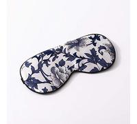 Tim & Tina Antifaz de seda para dormir para mujeres y hombres, cómodo antifaz con correa ajustable para viajes, yoga, siesta, trabajo (azul y blanco)