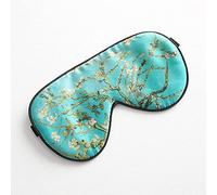 Tim & Tina Antifaz de seda para dormir para mujeres y hombres, cómodo antifaz con correa ajustable para viajes, yoga, siesta, trabajo (flor verde)