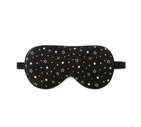 Tim & Tina Máscara de dormir 100% seda, cómoda, súper suave, antifaz para los ojos, bloquea la luz para dormir, trabajo por turnos, siestas, viajes, yoga con correa ajustable (estrellas plateadas)