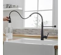 TIMACO Grifo de cocina negro, grifo de alta presión con manguera extraíble, grifo de cocina, grifo de fregadero, grifo mezclador de cocina