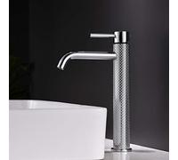 TIMACO Grifo Mezclador de Lavabo Grifo de Baño Monomando Grifo de Lavabo Cromado Agua Fría y Caliente Disponible