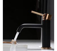 TIMACO Mezclador de Baño Grifo de Baño Grifo de Lavabo Grifo de Lavamanos Grifo de Lavabo para Baño, Negro y Oro