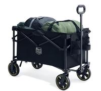 TIMBER RIDGE Carro Camping Plegable 200L con Portavasos Mango Ajustable Carro de Jardín para Todos los Terrenos Al Aire Libre Camping Compras Pesca Carga MAX 100kg