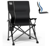 Timber Ridge Silla de Camping Plegable 150 kg Respaldo Alto Silla Plegable portátil con portavasos Reposabrazos Duro Silla de Pesca para Camping, Picnic, jardín, balcón