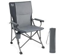 Timber Ridge Silla de Camping Plegable 150 kg Respaldo Alto Silla Plegable portátil con portavasos Reposabrazos Duro Silla de Pesca para Camping, Picnic, jardín, balcón