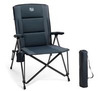 TIMBER RIDGE Silla de Camping Plegable Respaldo Alto XXL Asiento Ancho 55 cm Acolchada Capacidad de Carga de 150kg con Bolsillo Lateral para Camping Jardín Balcón