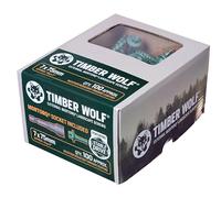 Timber Wolf MORTORQ Tornillos para madera y paisajismo - 7,0 x 75 mm (caja de 100 piezas)